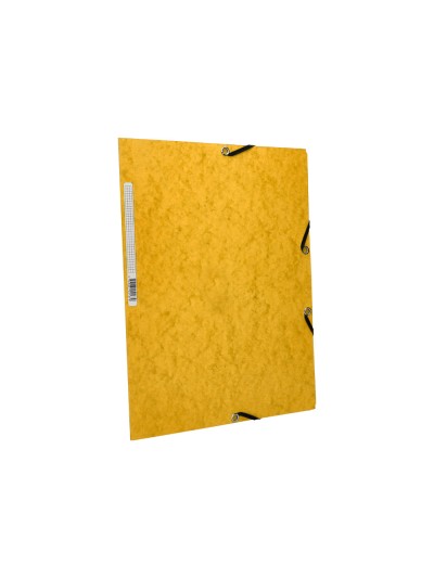 Carpeta q-connect gomas kf02166 carton simil-prespan solapas 320x243 mm amarilla