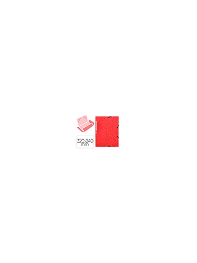 Carpeta q-connect gomas kf02165 carton simil-prespan solapas 320x243 mm roja