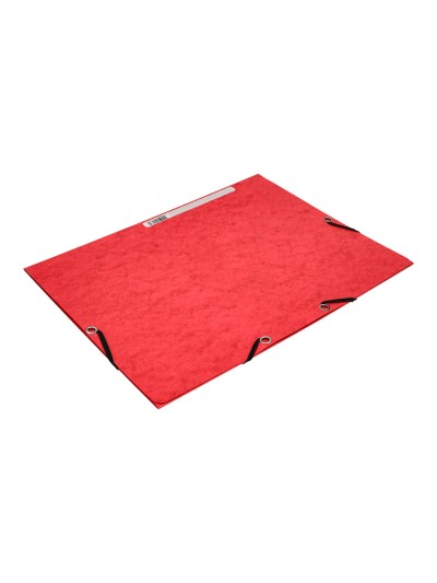 Carpeta q-connect gomas kf02165 carton simil-prespan solapas 320x243 mm roja