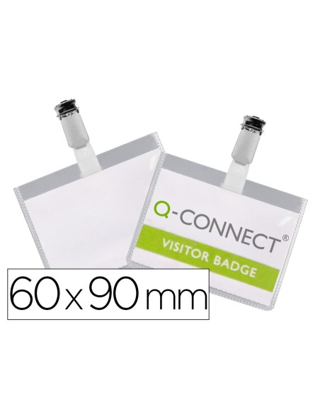 Identificador con pinza q-connect kf01562 60x90 mm cerrada