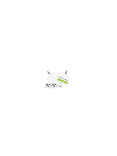 Identificador con pinza q-connect kf01560 60x90 mm con apertura superior