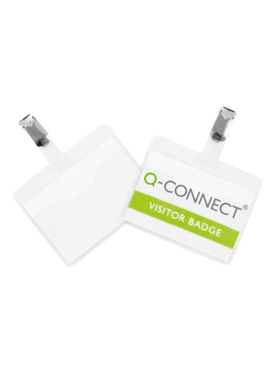 Identificador con pinza q-connect kf01560 60x90 mm con apertura superior