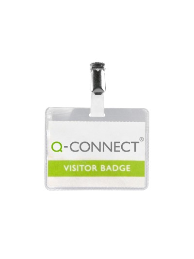 Identificador con pinza q-connect kf01560 60x90 mm con apertura superior