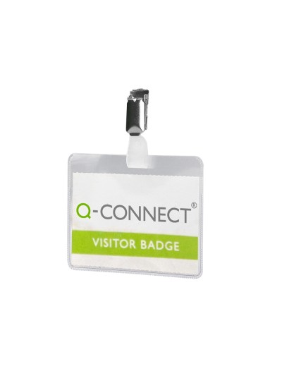 Identificador con pinza q-connect kf01560 60x90 mm con apertura superior