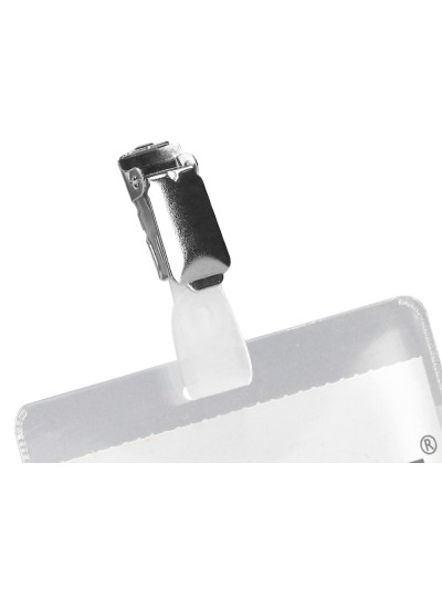 Identificador con pinza q-connect kf01560 60x90 mm con apertura superior