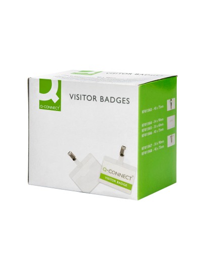 Identificador con pinza q-connect kf01560 60x90 mm con apertura superior