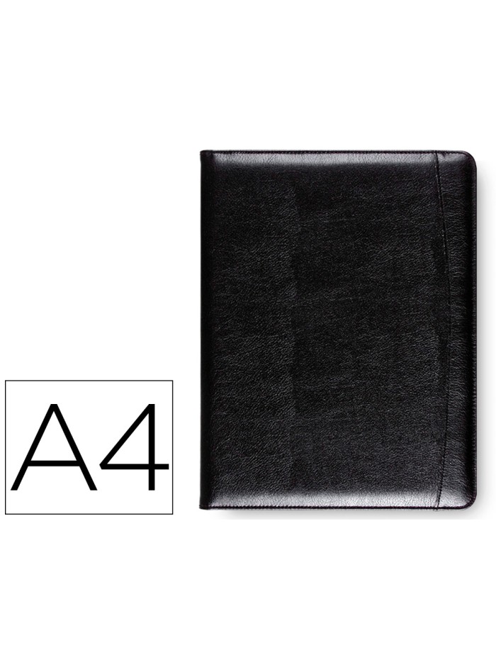 Carpeta portafolios q-connect sin cremallera sin asas con departamentos interiores colornegro 320x250 mm Carpeta portafolios q-connect sin cremallera sin asas con departamentos interiores colornegro 320x250 mm