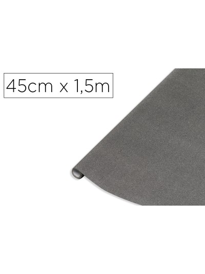 Rollo adhesivo d-c-fix antracita metal brillo ancho 45 cm largo 1,5 mt