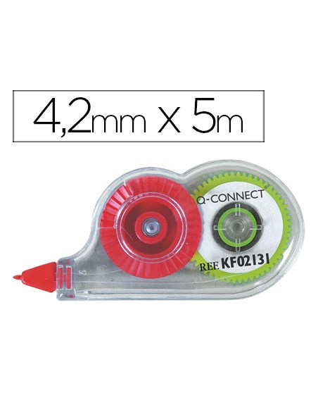 Corrector q-connect cinta mini blanco 4,2 mm x 5 mt en blister
