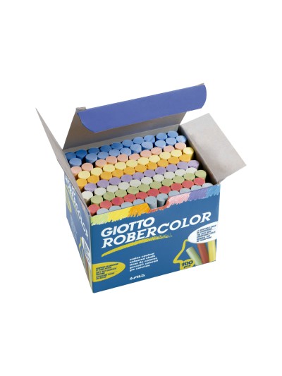 Tiza color antipolvo robercolor caja de 100 unidades colores surtidos