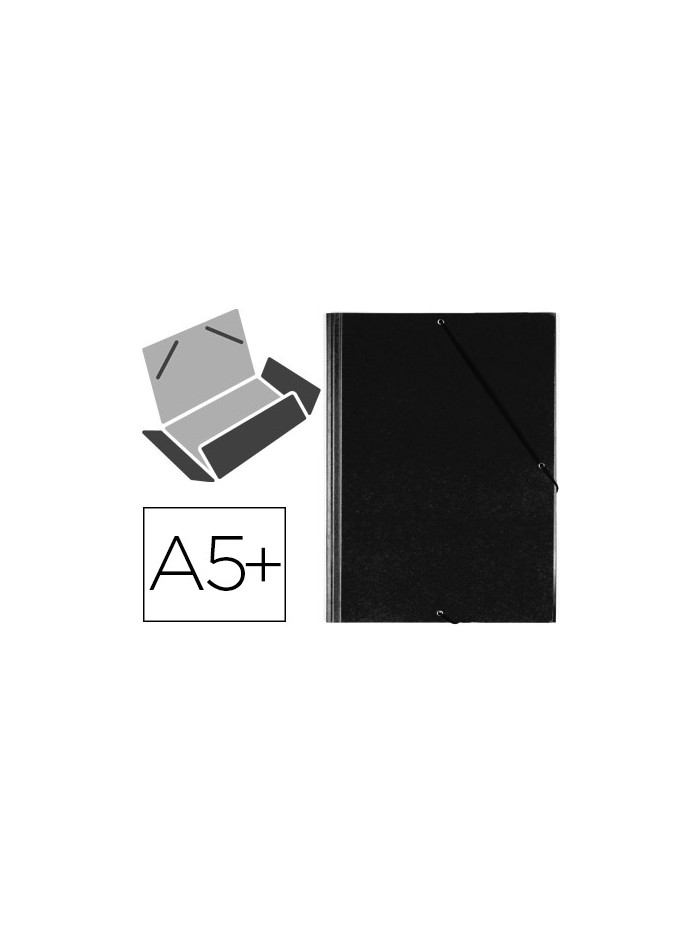 Carpeta gomas solapas plastico saro cuarto negro Carpeta gomas solapas plastico saro cuarto negro