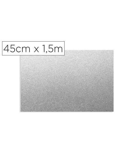 Rollo adhesivo d-c-fix plata metal brillo ancho 45 cm largo 1,5 mt