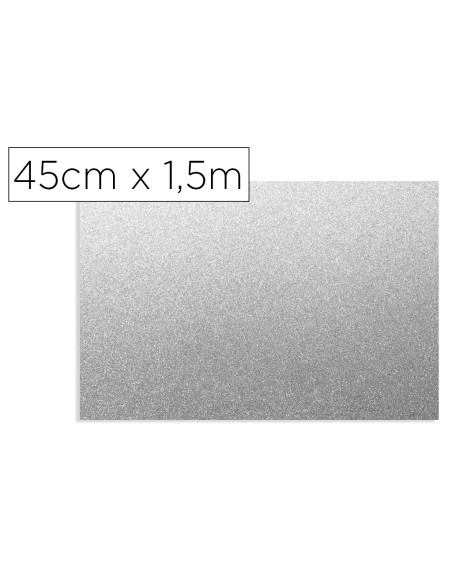 Rollo adhesivo d-c-fix plata metal brillo ancho 45 cm largo 1,5 mt