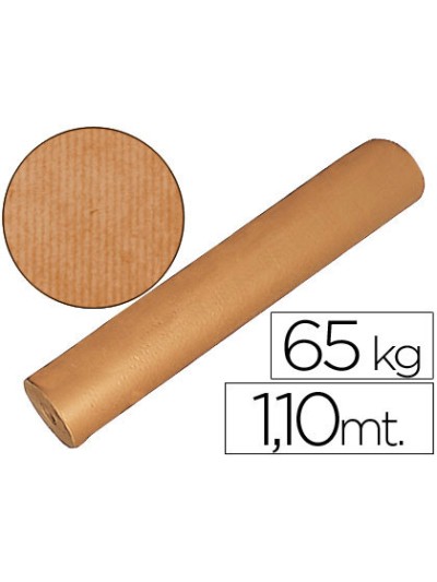 Papel kraft marron bobina 1,10 mt de altura 60/65 kg longitud 812 mt