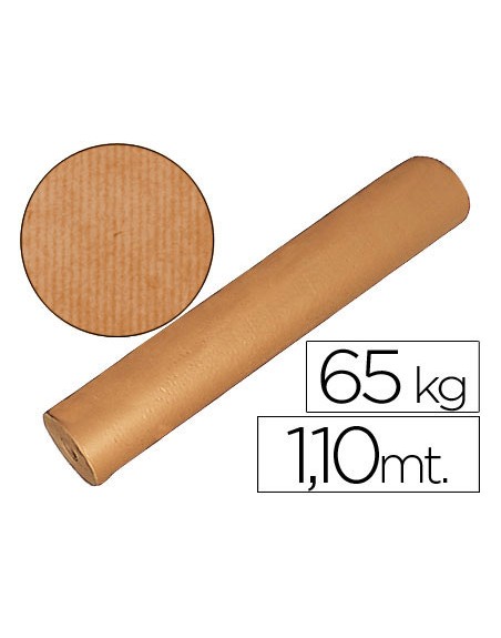 Papel kraft marron bobina 1,10 mt de altura 60/65 kg longitud 812 mt