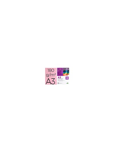 Cartulina liderpapel a3 180g/m2 rosa paquete de 100 hojas