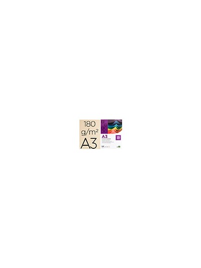 Cartulina liderpapel a3 180g/m2 crema paquete de 100 hojas