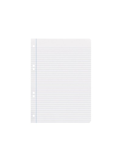 Recambio liderpapel cuarto 100 hojas 60g/m2 horizontal con margen 6 taladros