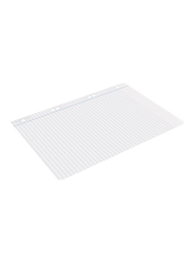 Recambio liderpapel cuarto 100 hojas 60g/m2 horizontal con margen 6 taladros