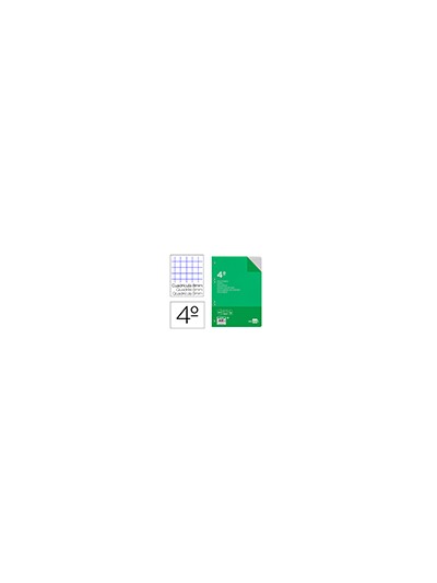 Recambio liderpapel cuarto 100 hojas 60g/m2 cuadro 8mm con margen 6 taladros