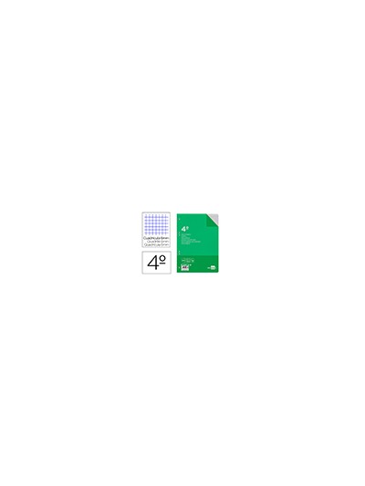 Recambio liderpapel cuarto 100 hojas 60g/m2 cuadro 6mm con margen 6 taladros
