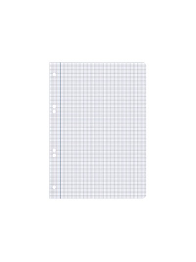 Recambio liderpapel cuarto 100 hojas 60g/m2 cuadro 3mm con margen 6 taladros