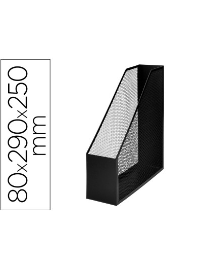 Revistero metalico q-connect rejilla negro 79x289x250 mm