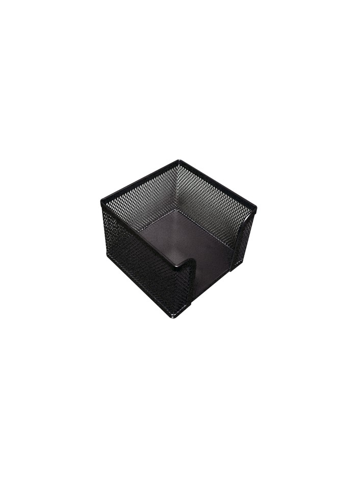 Soporte taco de papel q-connect metalico rejilla negro 95x95x80 mm Soporte taco de papel q-connect metalico rejilla negro 95x95x80 mm