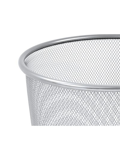 Papelera metalica q-connect gris rejilla 295x345mm