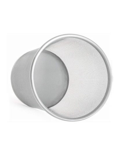 Papelera metalica q-connect gris rejilla 295x345mm