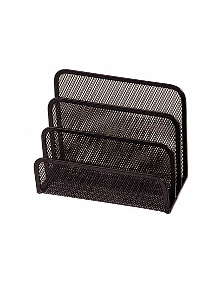 Soporte para cartas q-connect metalico rejilla negro 170x135x83mm