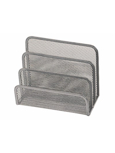 Soporte para cartas q-connect metalico rejilla gris 170x135x83 mm