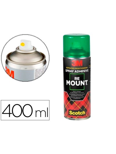 Pegamento 3m spray remount adhesivo reposicionable indefinidamente bote de 400 ml
