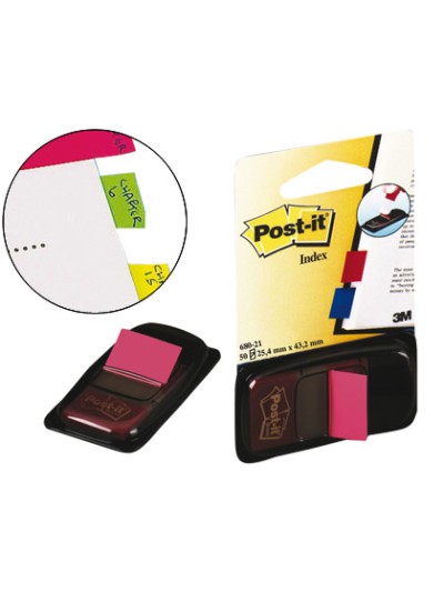 Banderitas separadoras 680-21 rosa brillo dispensador de 50