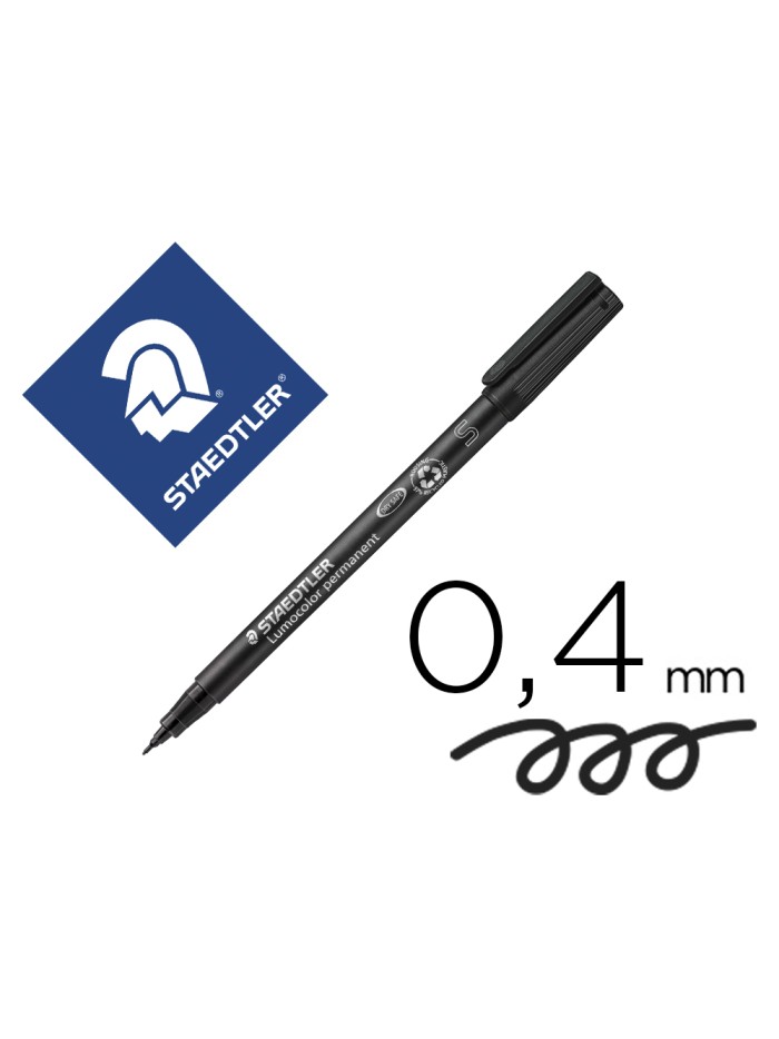 Rotulador staedtler lumocolor retroproyeccion punta de fibra permanente 313-9 negro punta super fina redonda 0.4 mm Rotulador staedtler lumocolor retroproyeccion punta de fibra permanente 313-9 negro punta super fina redonda 0.4 mm
