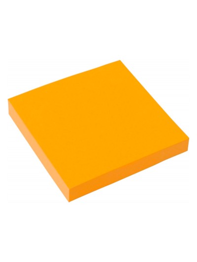 Bloc de notas adhesivas quita y pon q-connect 76x76 mm naranja neon 80 hojas