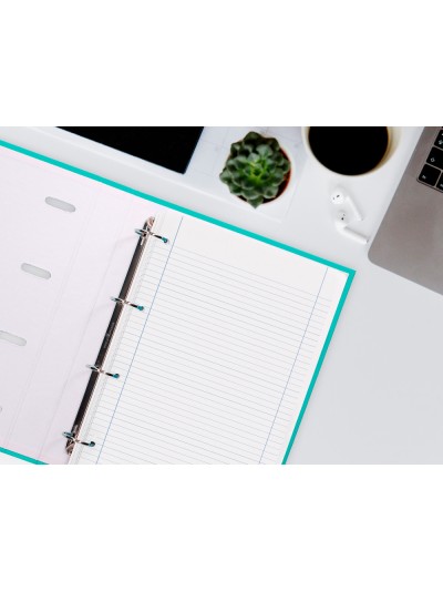 Recambio liderpapel a4 100 hojas 100g/m2 horizontal con doble margen 4 taladros