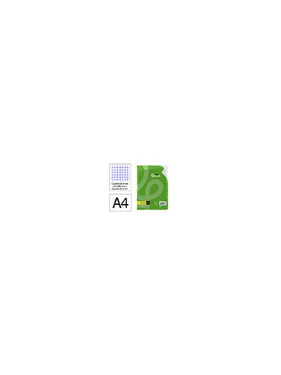Recambio liderpapel a4 100 hojas 100g/m2 cuadro 5mm con doble margen 4 taladros