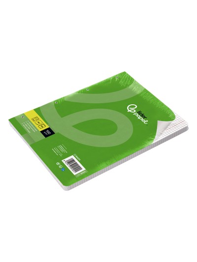 Recambio liderpapel a4 100 hojas 100g/m2 cuadro 5mm con doble margen 4 taladros