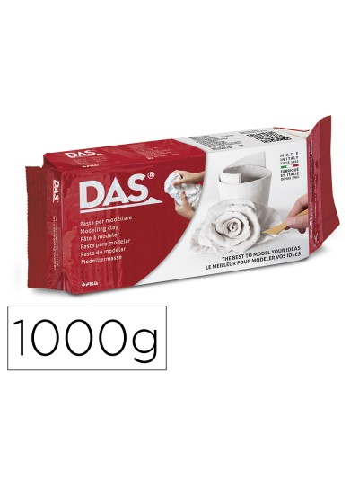 Pasta das blanca para modelar seca sin coccion 1000 gr
