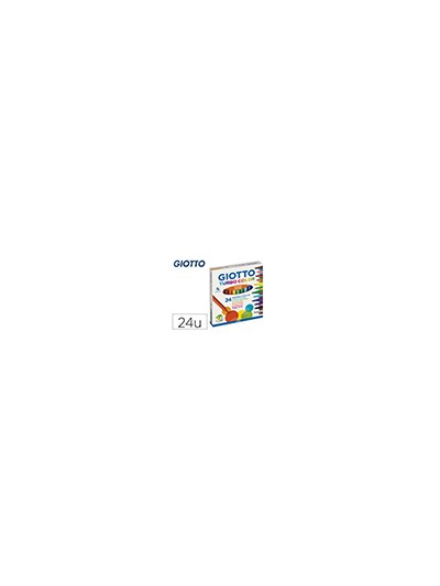 Rotulador giotto turbo color caja de 24 colores lavables con punta bloqueada