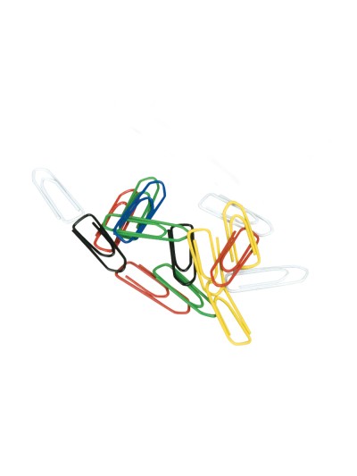 Clips colores q-connect 26 mm caja de 125 unidades colores surtidos