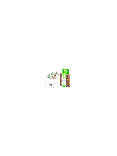 Gomillas elasticas colores q-connect caja de 15 gr