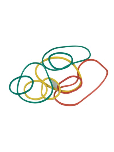 Gomillas elasticas colores q-connect caja de 15 gr