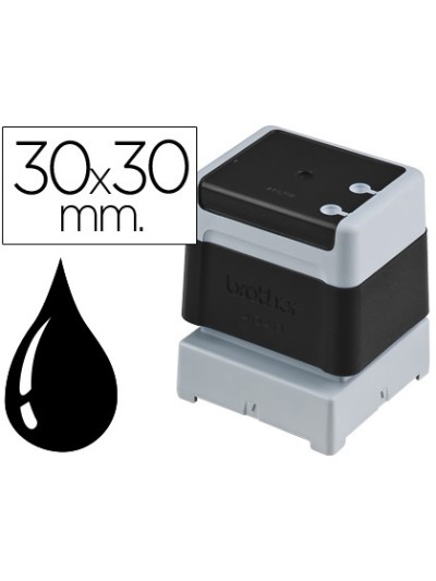 Sello automatico brother 30 mm x 30 mm negro