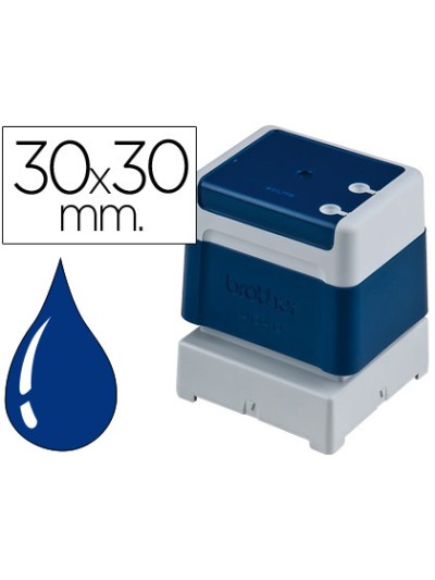 Sello automatico brother 30 mm x 30 mm azul