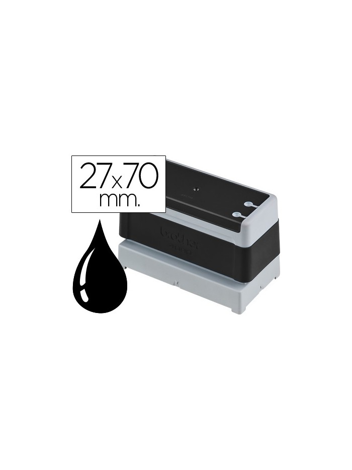 Sello automatico brother 27 mm x 70 mm negro Sello automatico brother 27 mm x 70 mm negro