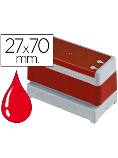 Sello automatico brother 27 mm x 70 mm rojo