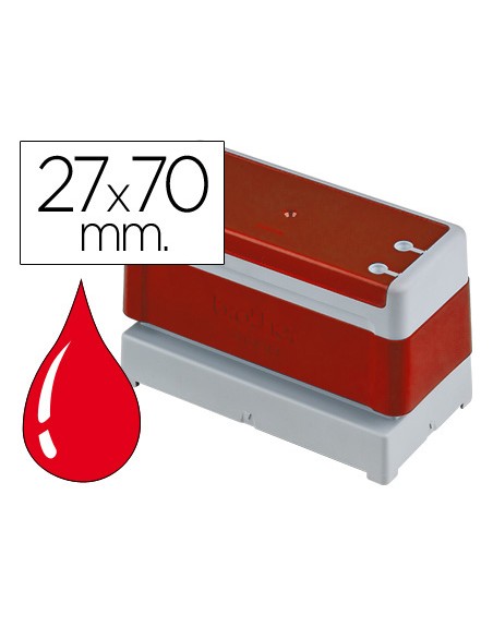 Sello automatico brother 27 mm x 70 mm rojo