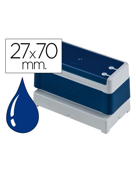 Sello automatico brother 27 mm x 70 mm azul